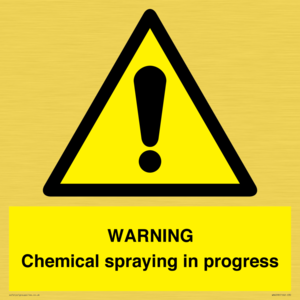 WARNING Chemical spraying in progress